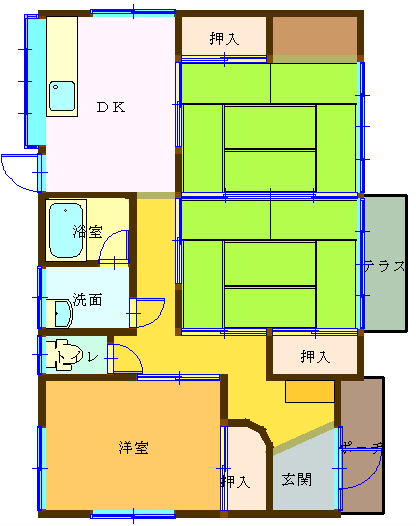 熊本県熊本市北区高平３（一戸建）の賃貸物件の間取り