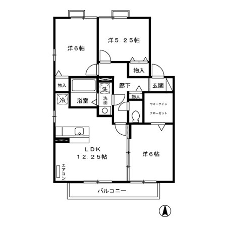 リビングタウン平柳　B棟の間取り