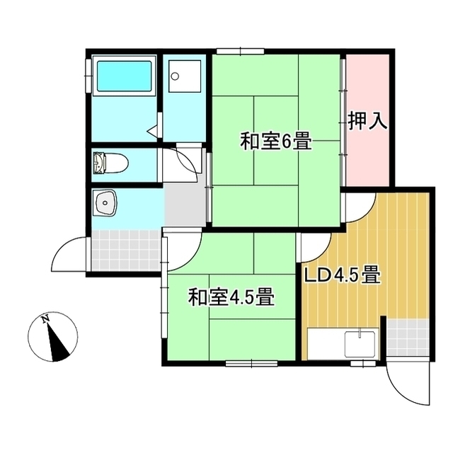 楢原アパートの間取り