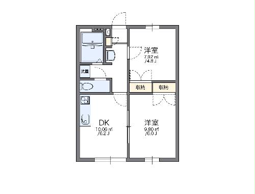 レオパレスハピネスの間取り