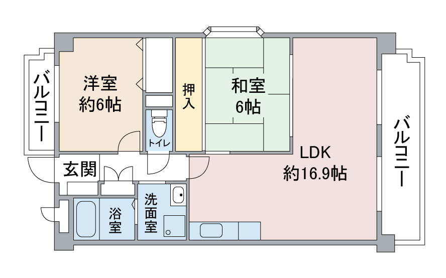 グランデージ竹越の間取り