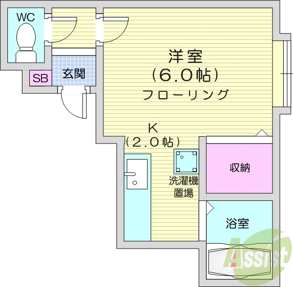 コート山鼻の間取り