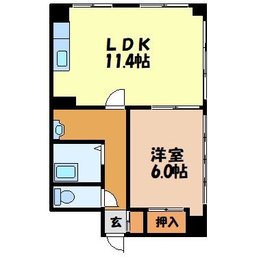 BコーポIIの間取り