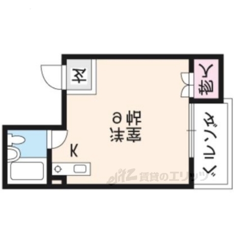 京都市北区北野下白梅町のマンションの間取り