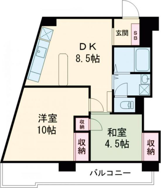 目黒区東山のマンションの間取り