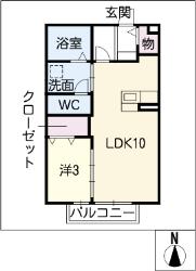 D-garden神崎　Cの間取り