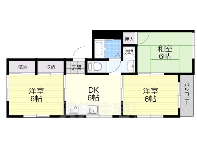 豊中市末広町のマンションの間取り