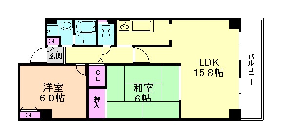 シティーコート塚本の間取り