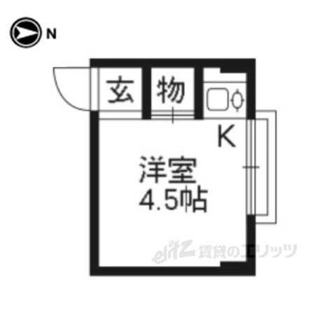 京都市右京区西院久田町のマンションの間取り