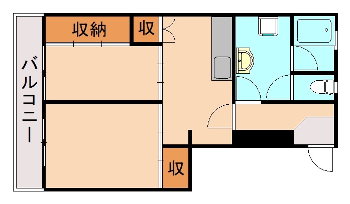 福岡市東区土井のマンションの間取り