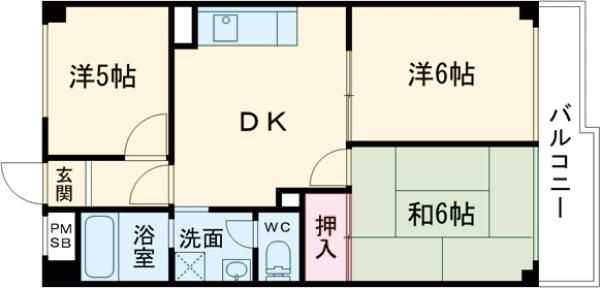 江戸川区松江のマンションの間取り