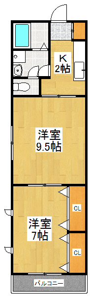 川崎市幸区小倉のマンションの間取り