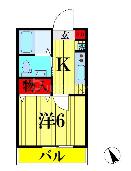 さいたま市北区吉野町のアパートの間取り