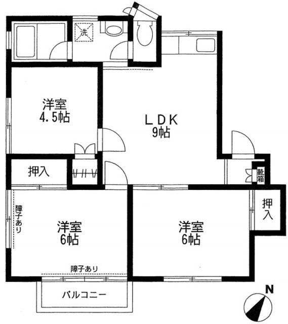 中野区白鷺のアパートの間取り