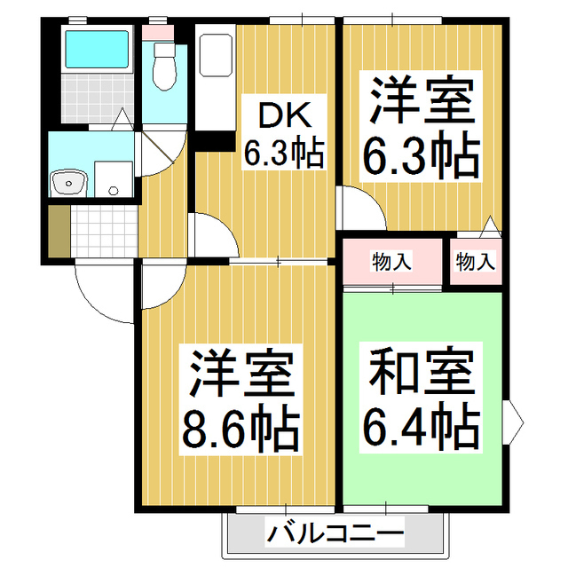 プランタンハイツＡの間取り