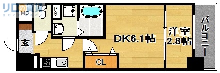 大阪市生野区中川西のマンションの間取り
