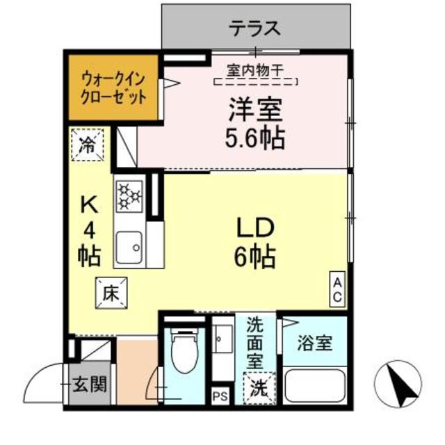 相模原市中央区相模原のアパートの間取り