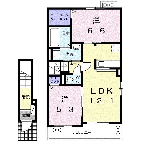 比企郡小川町大字腰越のアパートの間取り