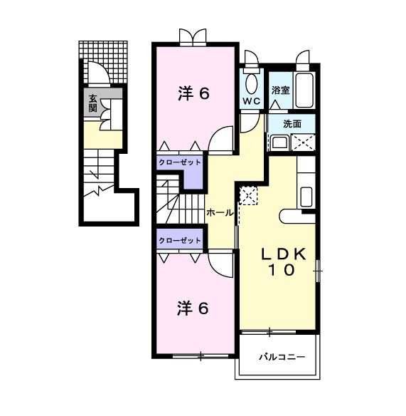 我孫子市新木のアパートの間取り