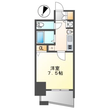 名古屋市東区泉のマンションの間取り