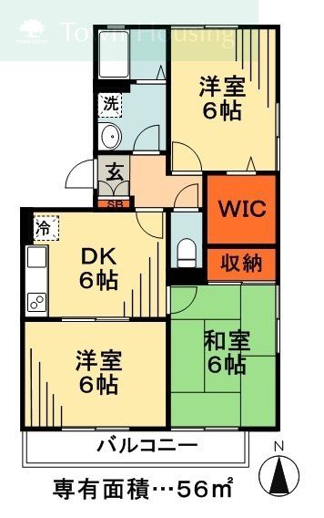 市川市堀之内のアパートの間取り