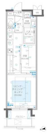 新宿区新宿のマンションの間取り