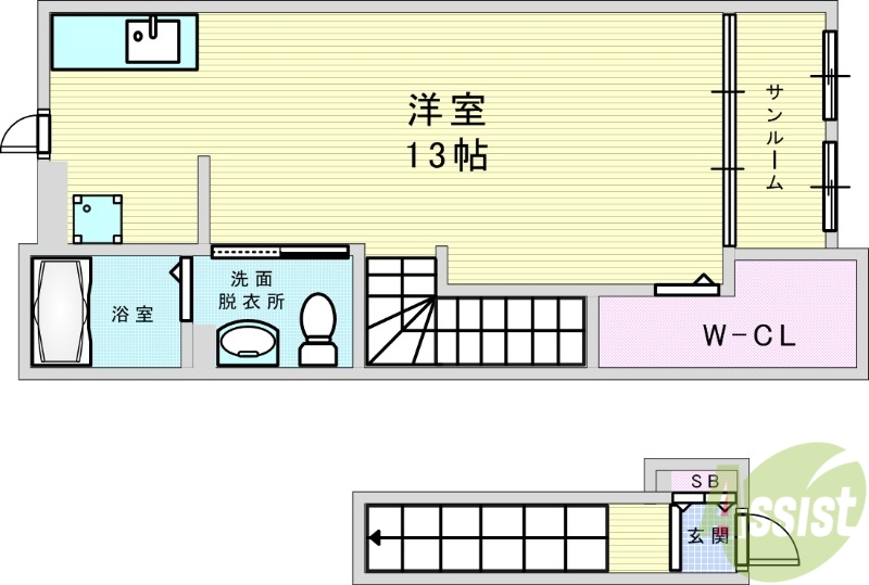 カーサ摩耶　Iの間取り