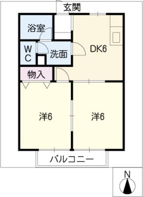 セゾンコートＫの間取り