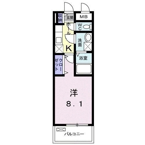 静岡市清水区辻のアパートの間取り