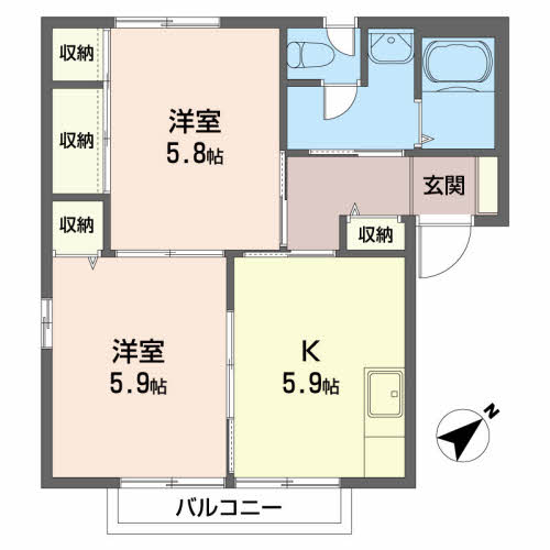 カーサ湊高台の間取り