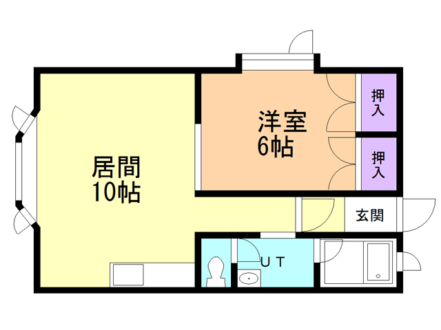 苫小牧市沼ノ端中央のアパートの間取り