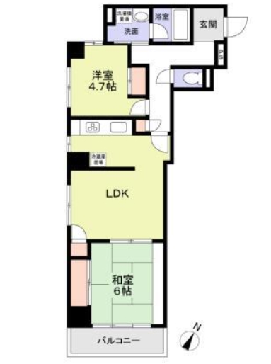 千代田区神田猿楽町のマンションの間取り