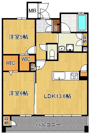 北九州市八幡西区浅川台のマンションの間取り