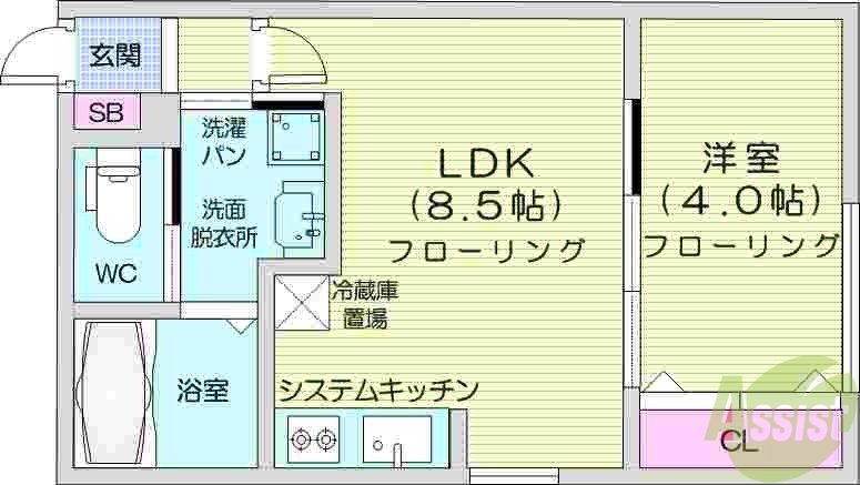 ラフィーネ東札幌の間取り