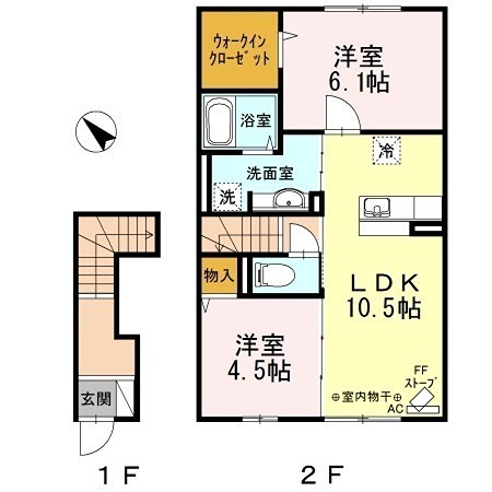 シャトンＯＫＵＮＯ　Ｂの間取り