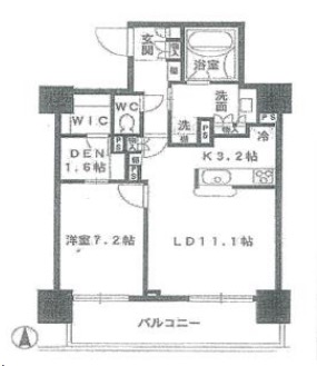 新宿区四谷のマンションの間取り