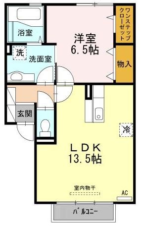 鹿児島市中山のアパートの間取り