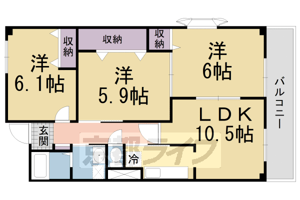 エスト京田辺の間取り