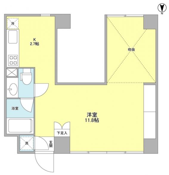 川崎市高津区久本のマンションの間取り