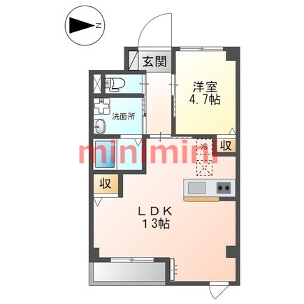 【茨木市南安威のマンションの間取り】