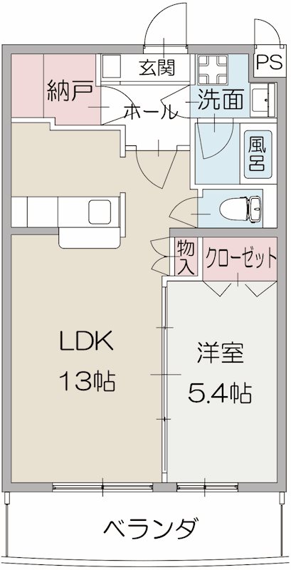 富士宮市大岩のマンションの間取り