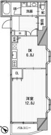 大阪市西区江戸堀のマンションの間取り