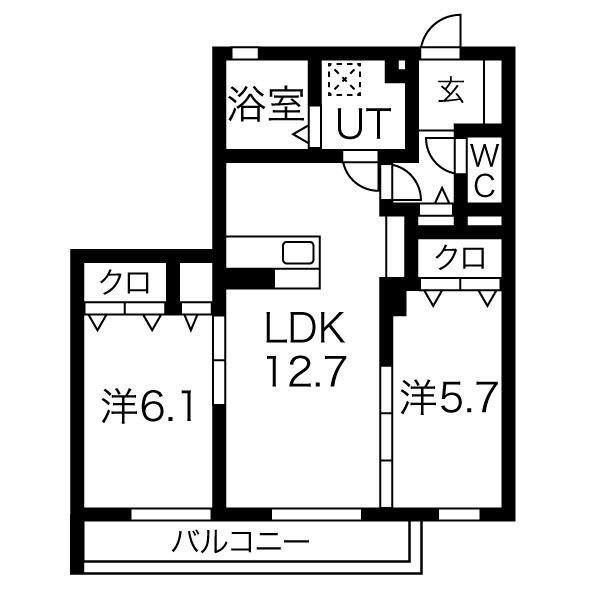 シャルムソレイユII番館の間取り