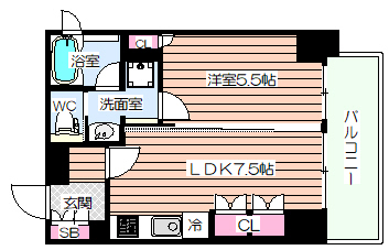 リーガル新福島の間取り