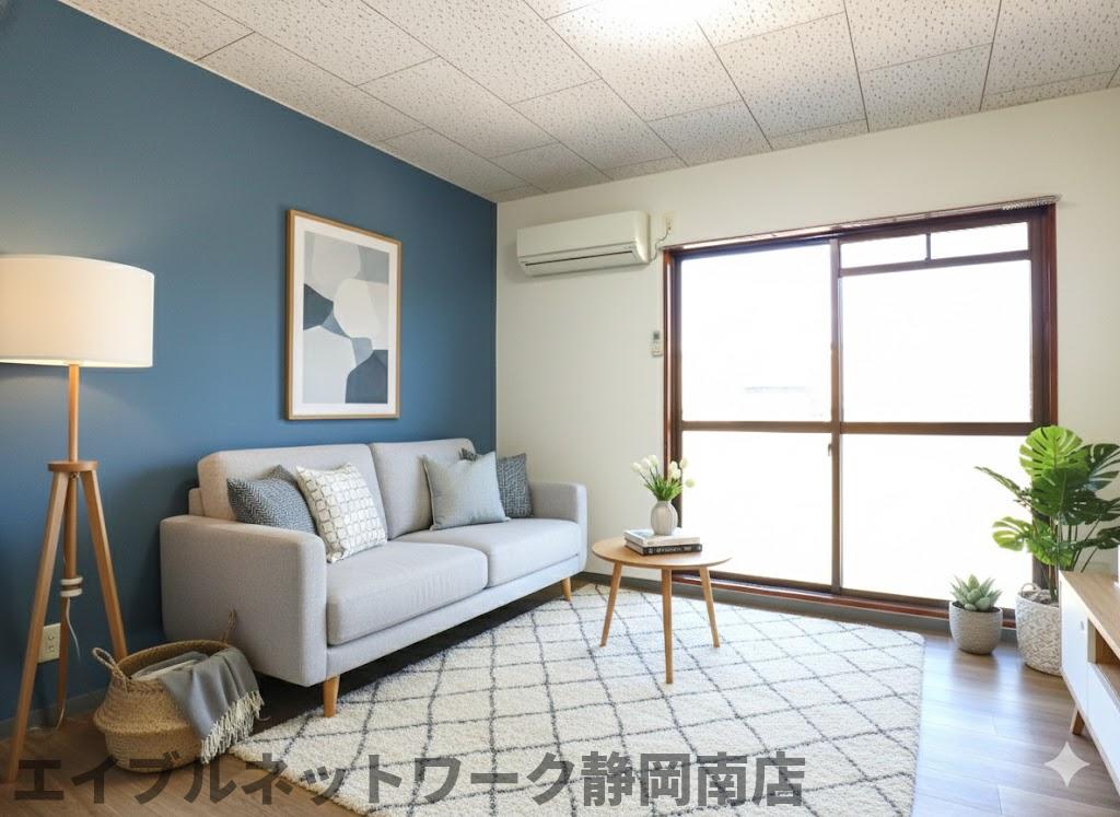 居室・リビング　家具備品はCGによるイメージで、実際の物件には含まれません。