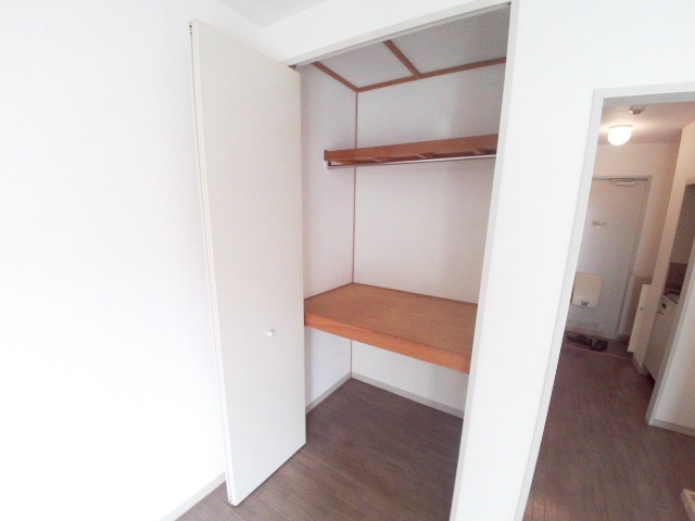 収納　奥行のある約半間の収納付き