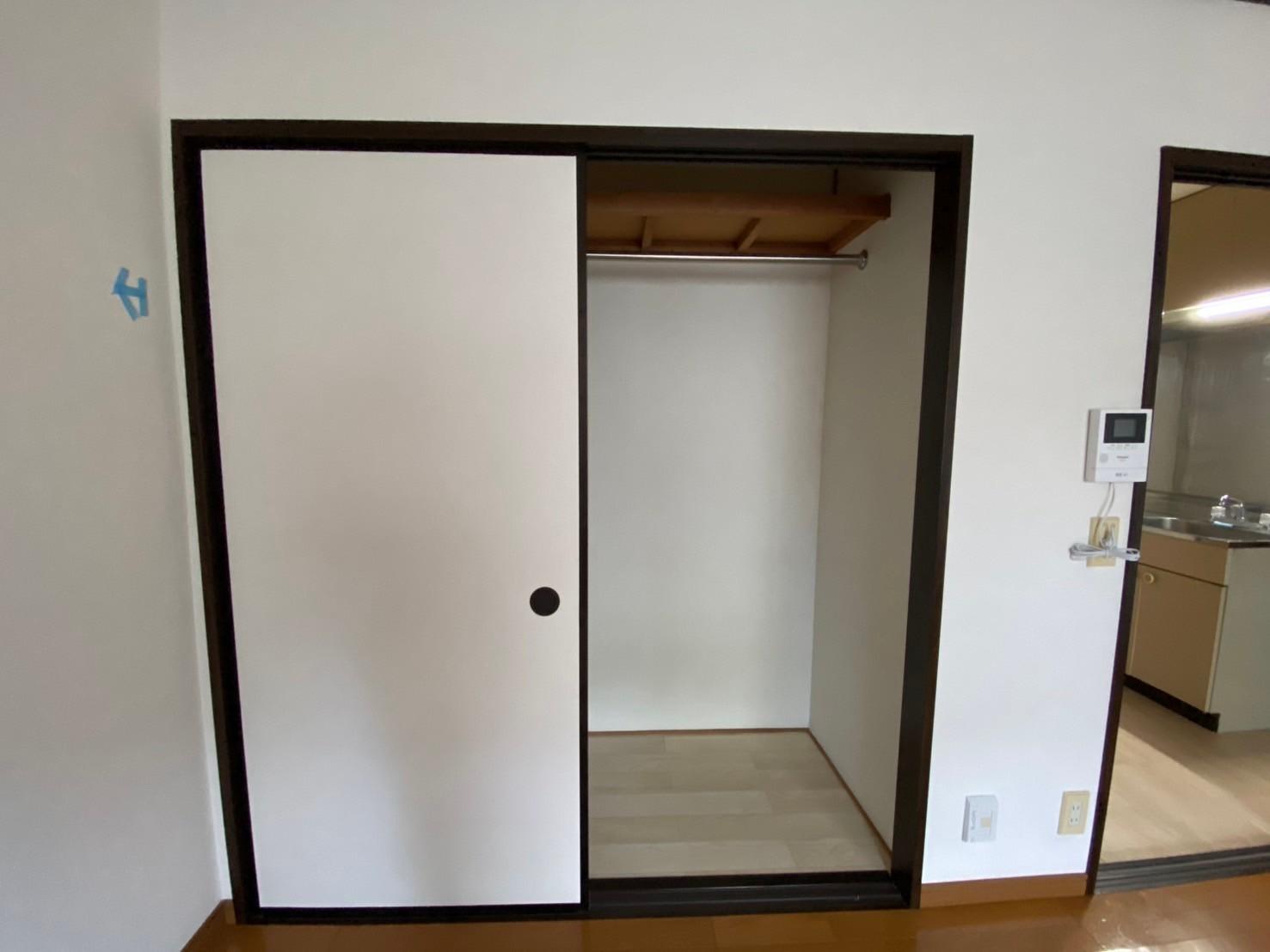 収納　ハンガーバー付きの広い収納です(別号室参考写真)