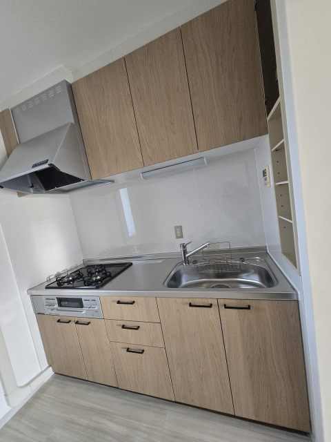 キッチン　3口ガスコンロ設置可独立キッチン