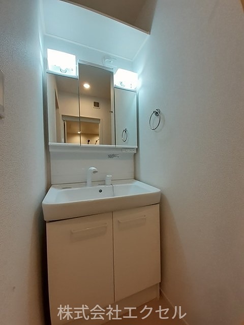 洗面設備　シャワー付き洗面台です。