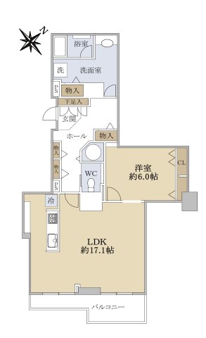 ライオンズステーションタワー東札幌の間取り写真
